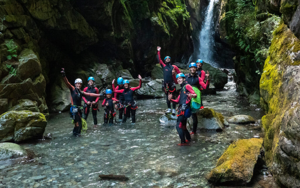 groupe Marc grande cascade tyrolienne